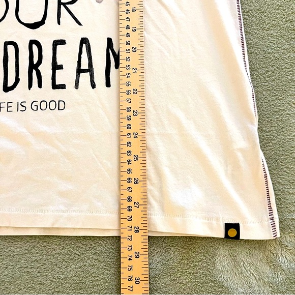 Don’t Quit Your Daydream Life Is Good Tee Shirt White Lavender Daisy Size XL - Picture 6 of 12